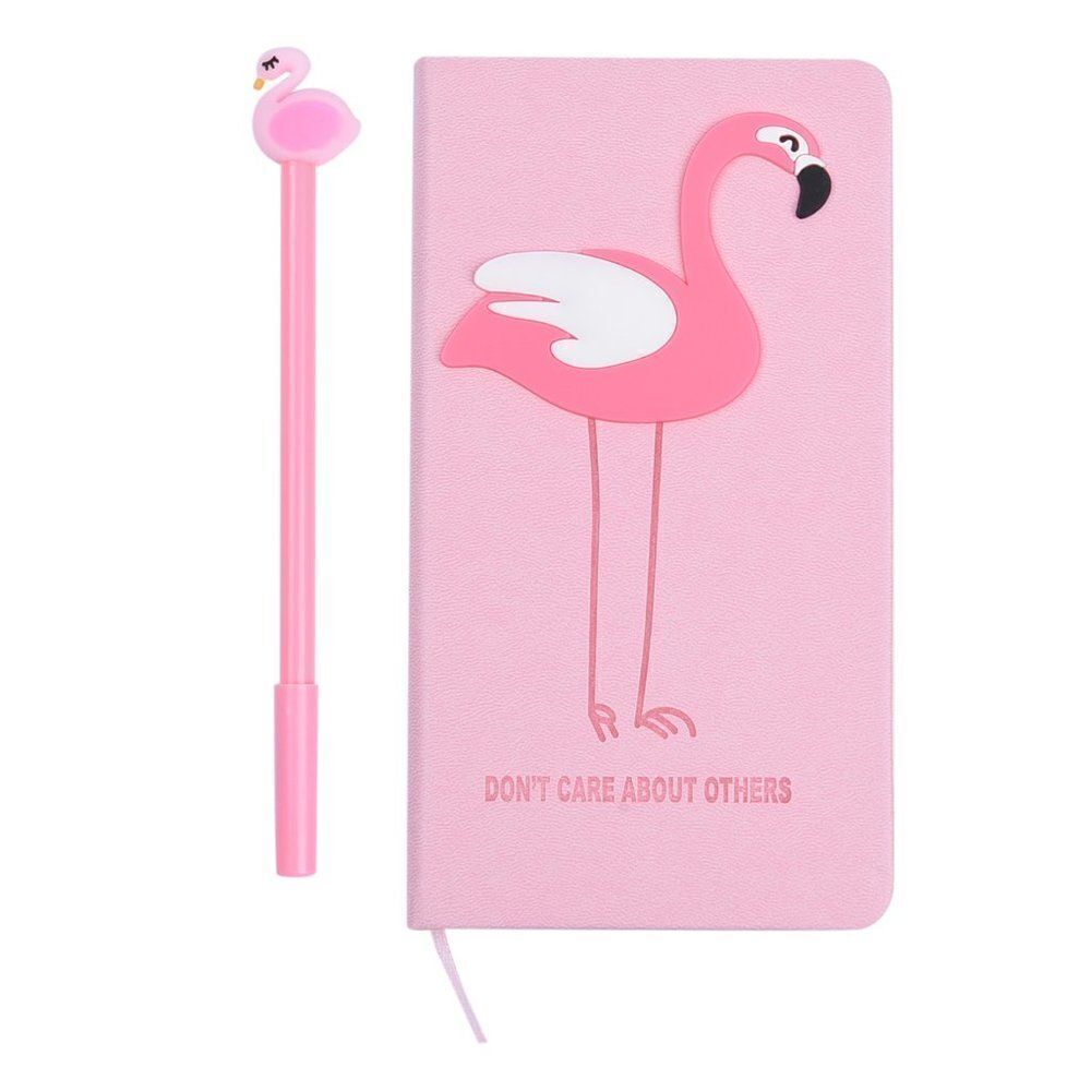 Pink Flamingo Pattern Journal with Stencil Set